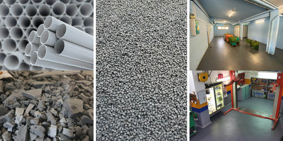 dalles de sol en pvc recyclé pour garage, stockage, ateliers